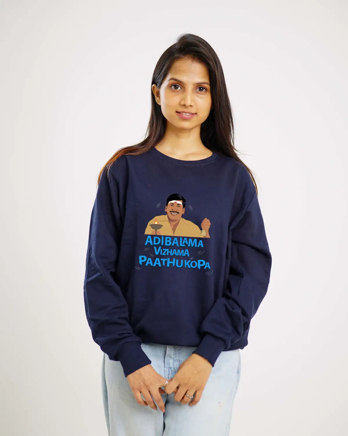 Poshemodetees-Female-Adi balama vizhama pathuko-NavyBlue-Sweatshirt-2