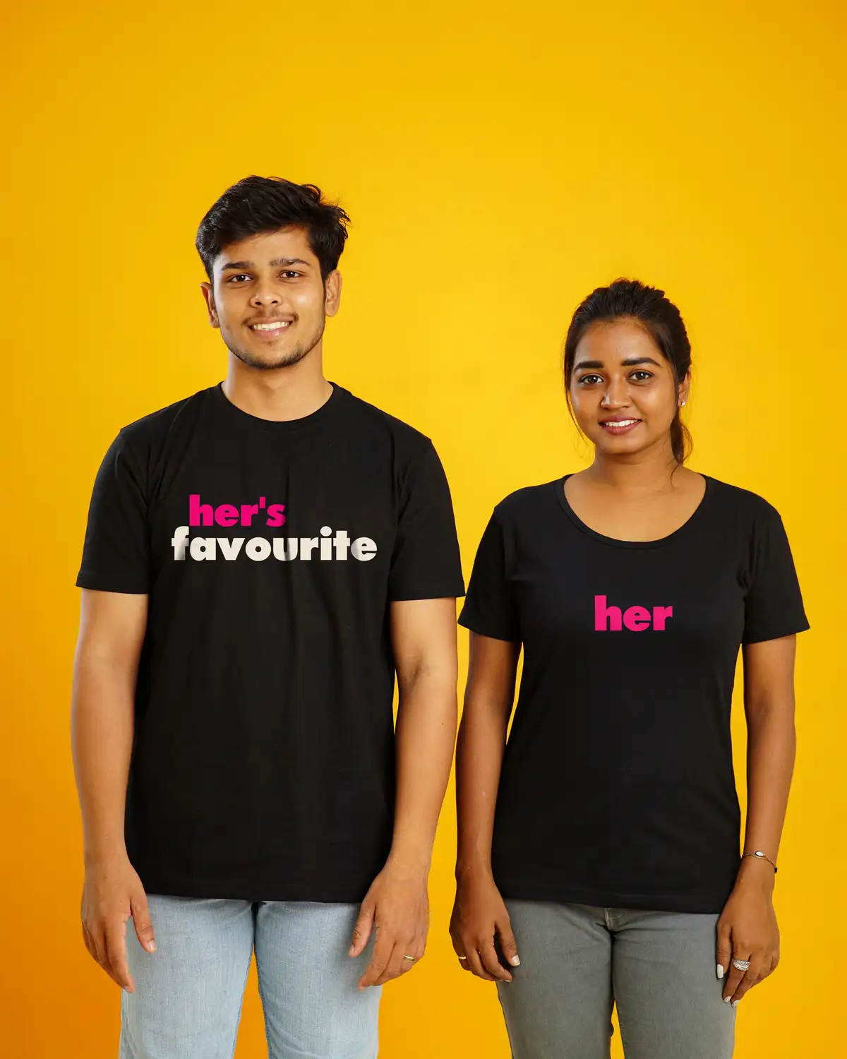 poshemodetees couple hers favourite black tshirt 1