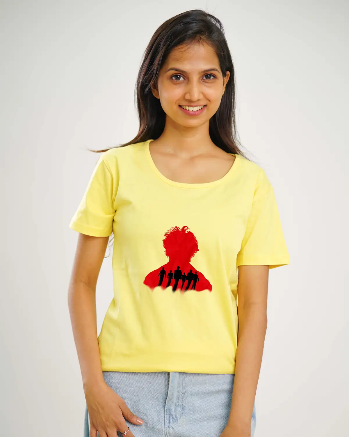 PoshemodeTees-Female-Baasha Rajini-Yellow-Tees-2