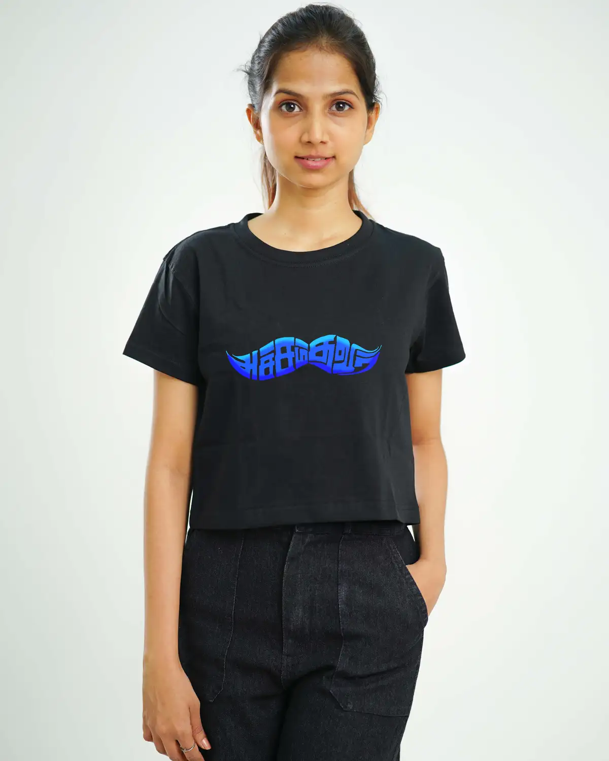Poshemodetees-Female-AchamThavir-Black-Croptop-2