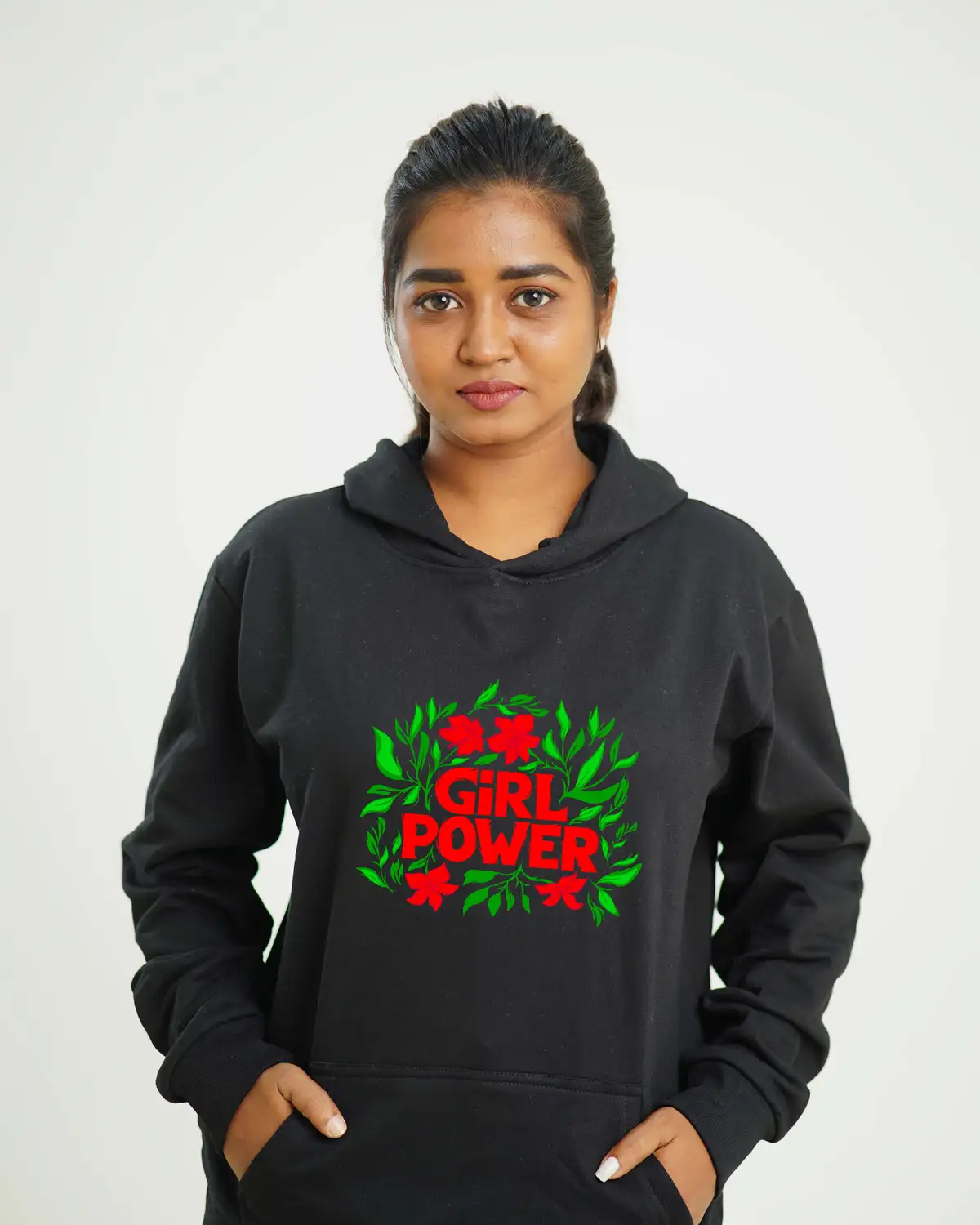 Poshemodetees-Female-Girlpower-Black-Hoodie-2