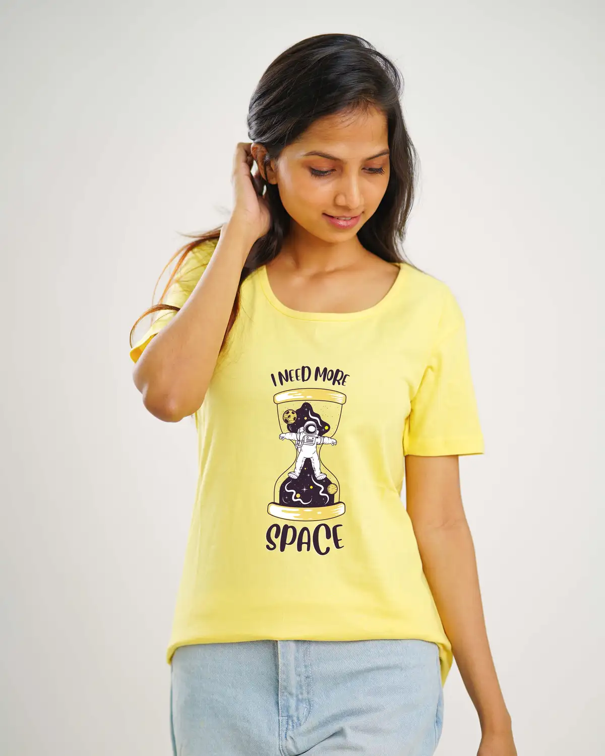Poshemodetees-Female-I need more Space-Yellow-Tees-1
