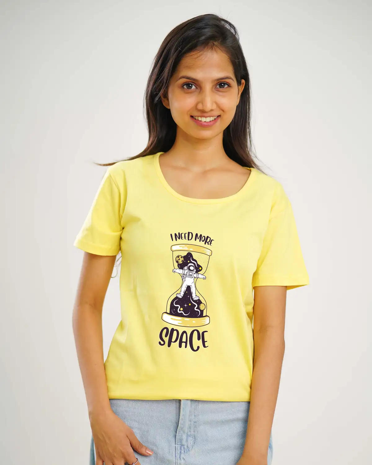 Poshemodetees-Female-I need more Space-Yellow-Tees-2