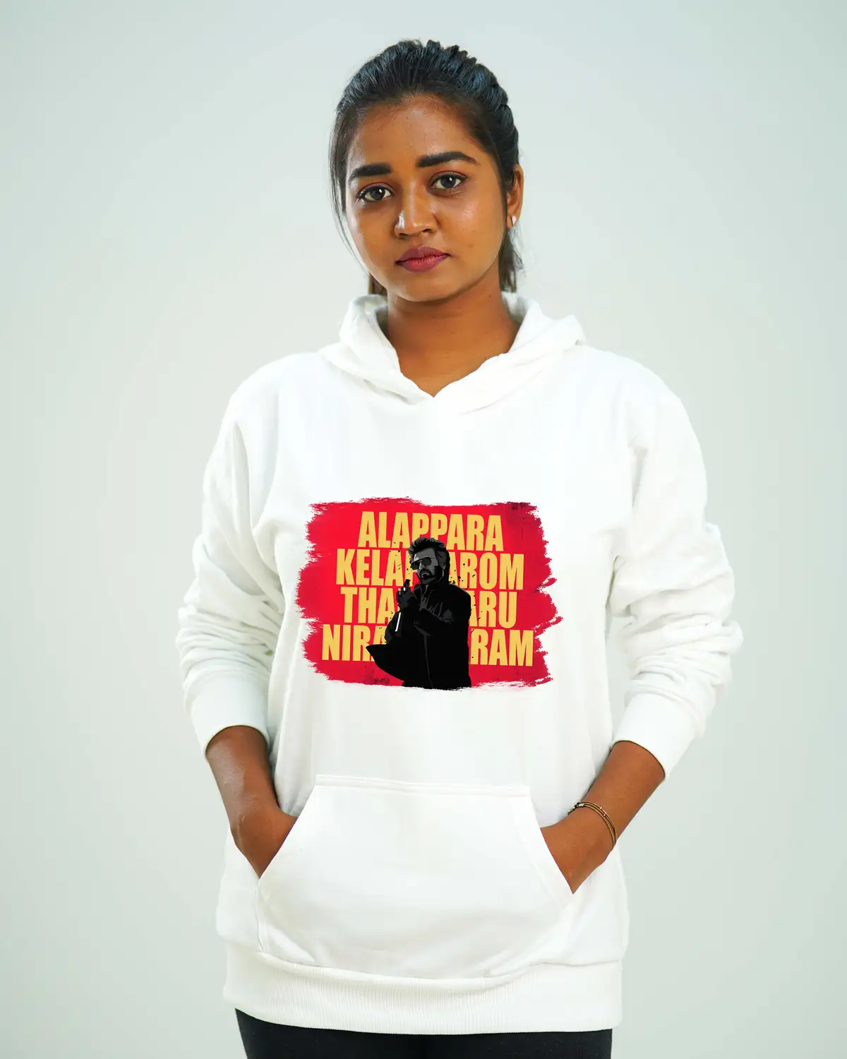 Poshemodetees-Female-JailerAlaparaKelaparomRajini-White-Hoodie-2