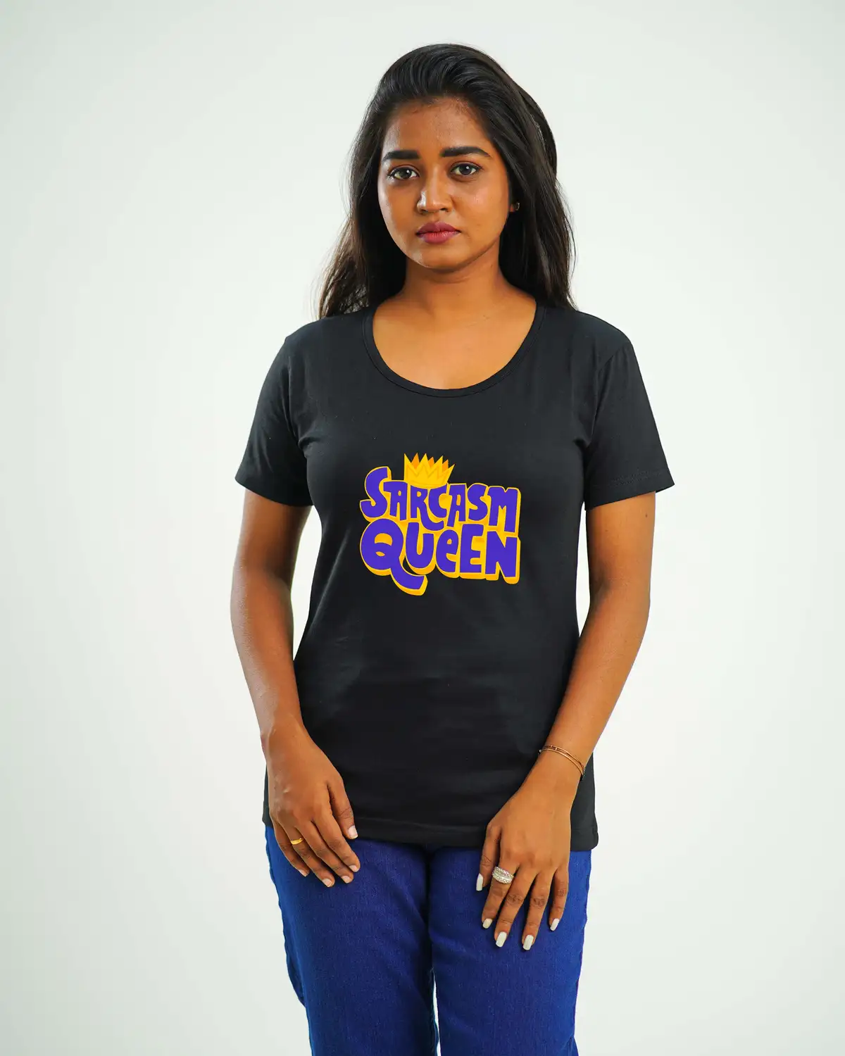 Poshemodetees-Female-SarcasmQueen-Black-Tees-1