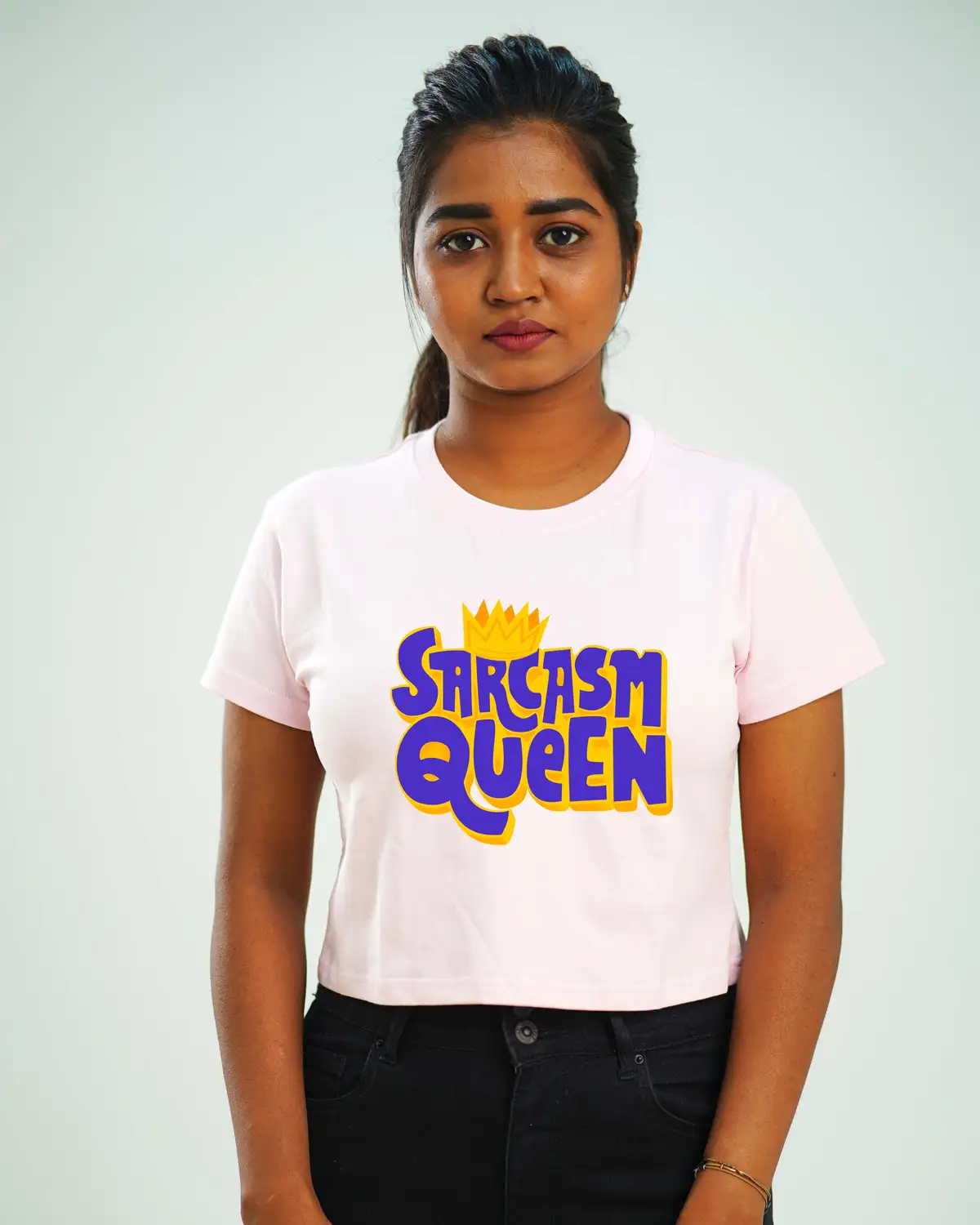 Poshemodetees-Female-SarcasmQueen-Pink-Croptop-1