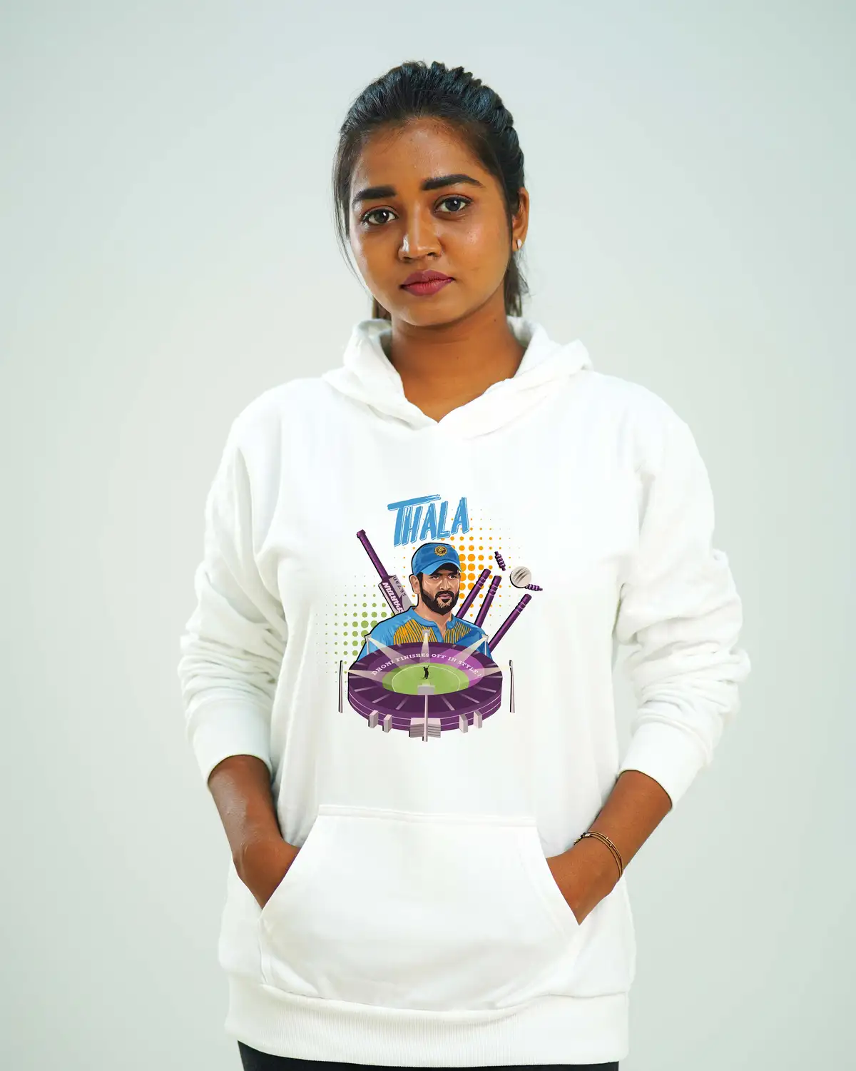 Poshemodetees-Female-ThalaDhoni1-White-Hoodie-1