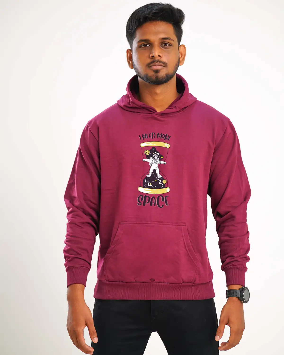 Poshemodetees-Male-I need more Space-Maroon-Hoodie-1