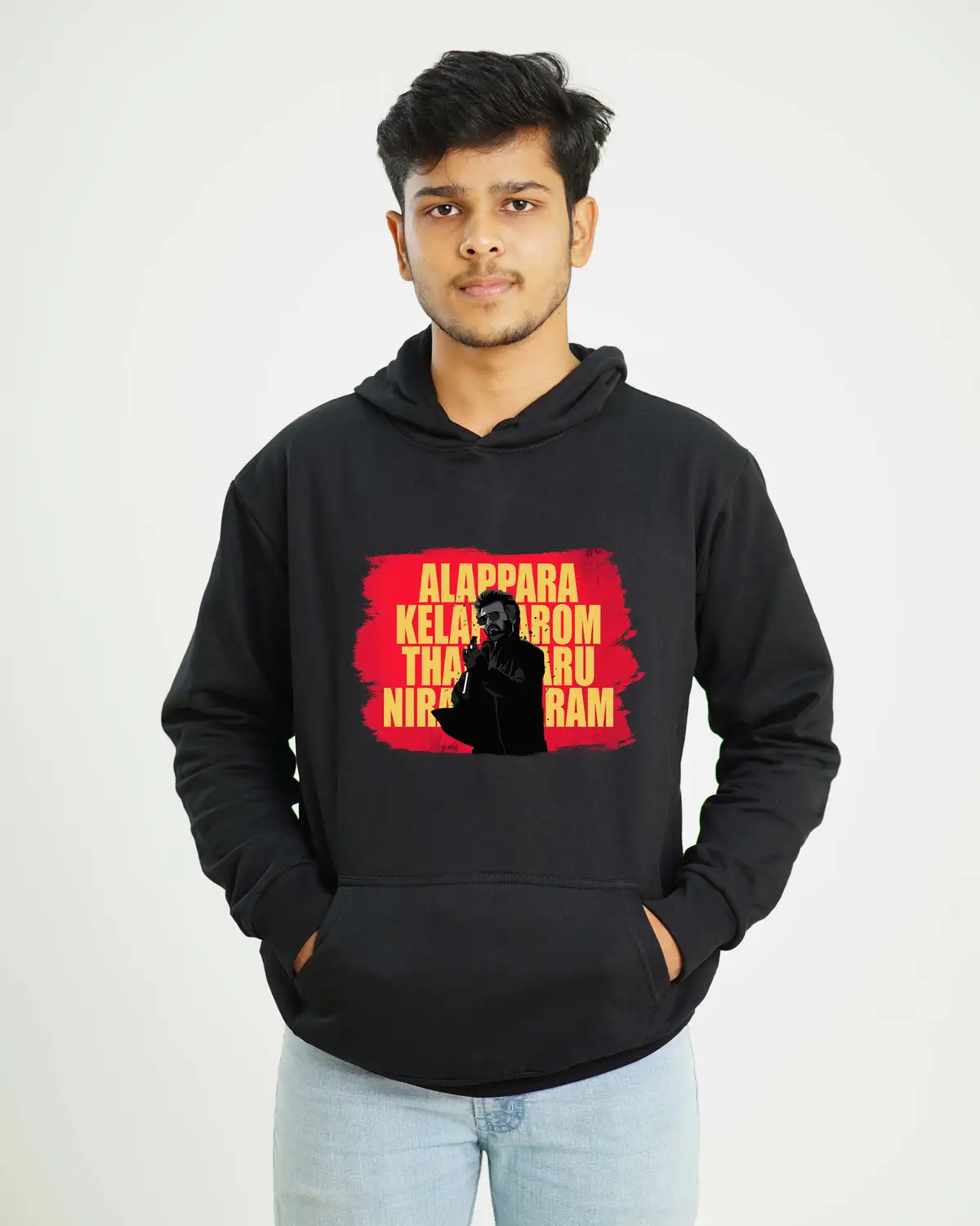 Poshemodetees-Male-JailerAlaparaKelaparomRajini-Black-Hoodie-1
