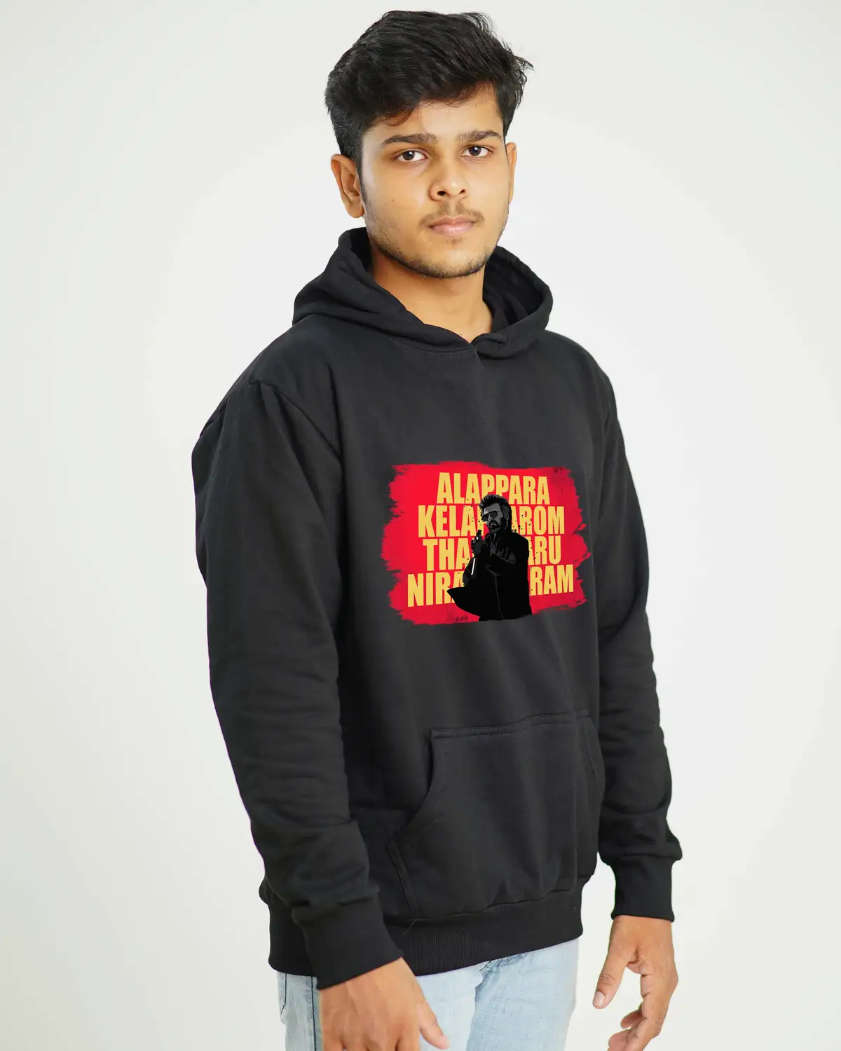 Poshemodetees-Male-JailerAlaparaKelaparomRajini-Black-Hoodie-2