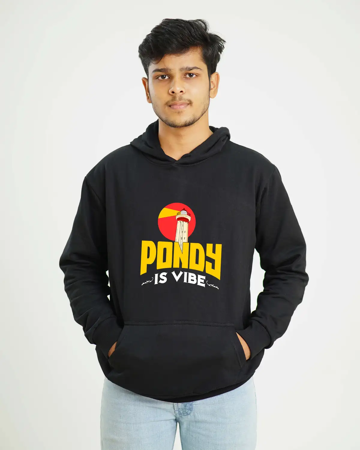 Poshemodetees-Male-PondyIsVibe-Black-Hoodie-1