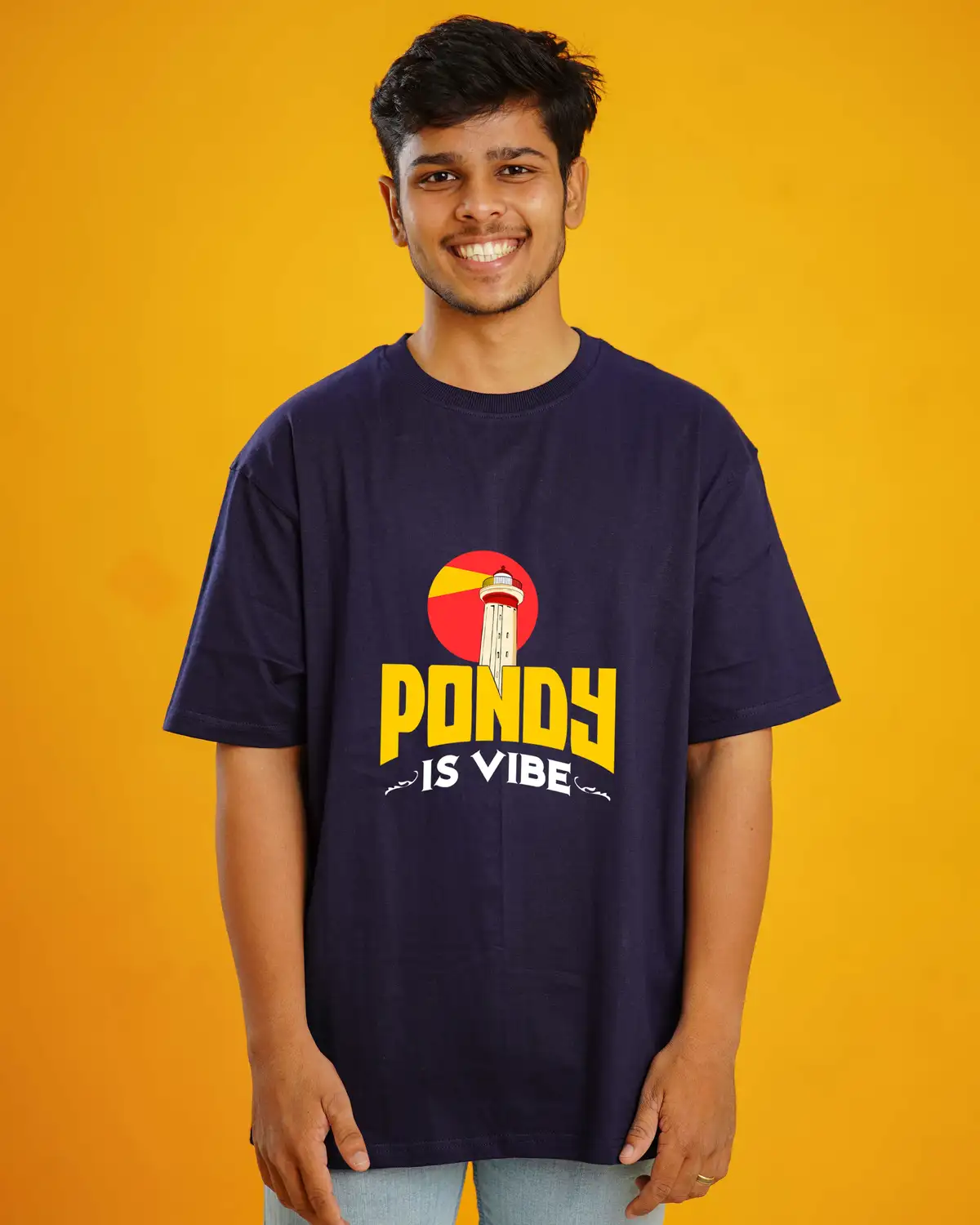 Poshemodetees-Male-PondyIsVibe-NavyBlue-Oversized-1