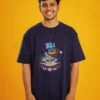 Poshemodetees-Male-ThalaDhoni1-NavyBlue-Oversized-1