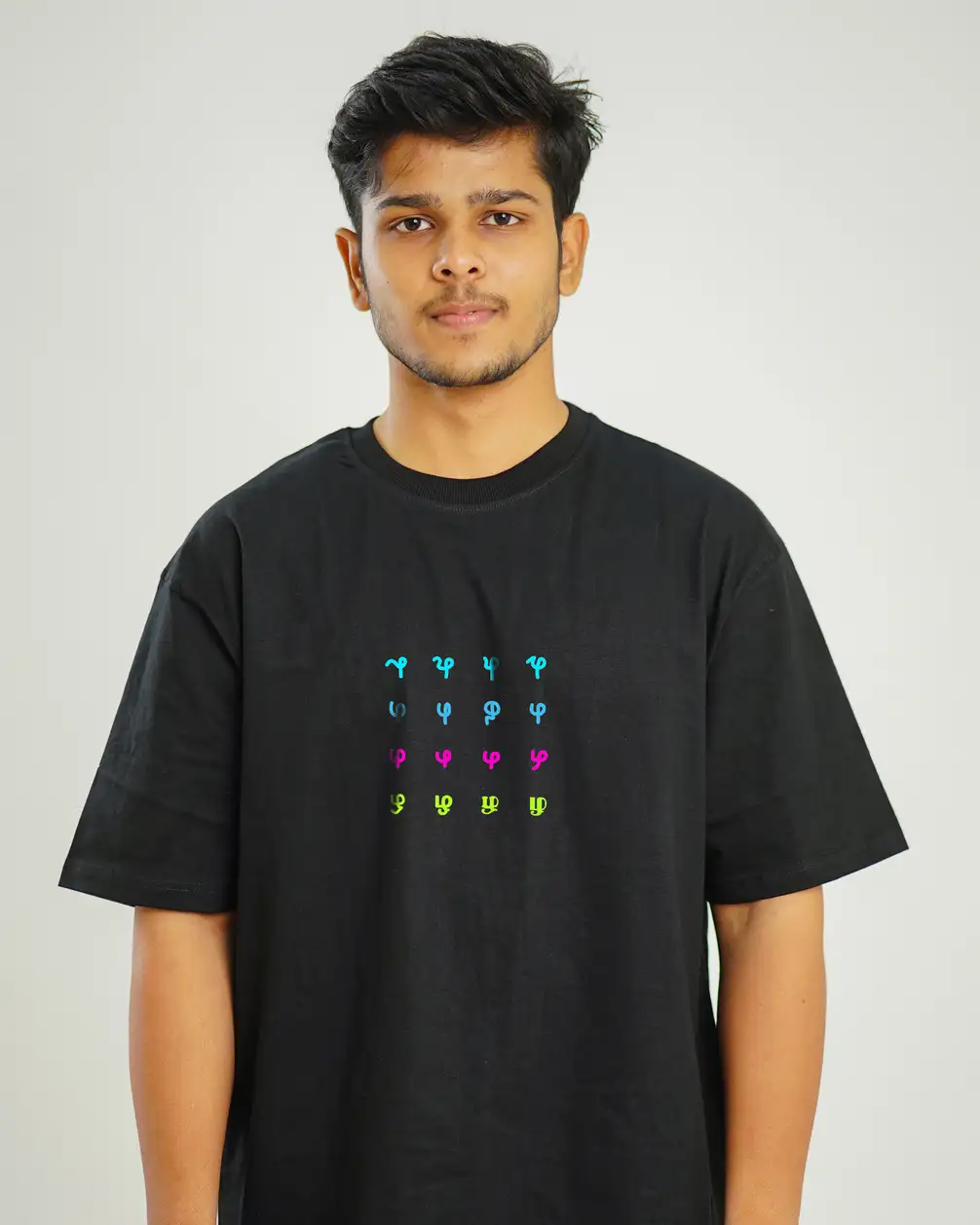 poshemodetees male zha black oversized tshirt front