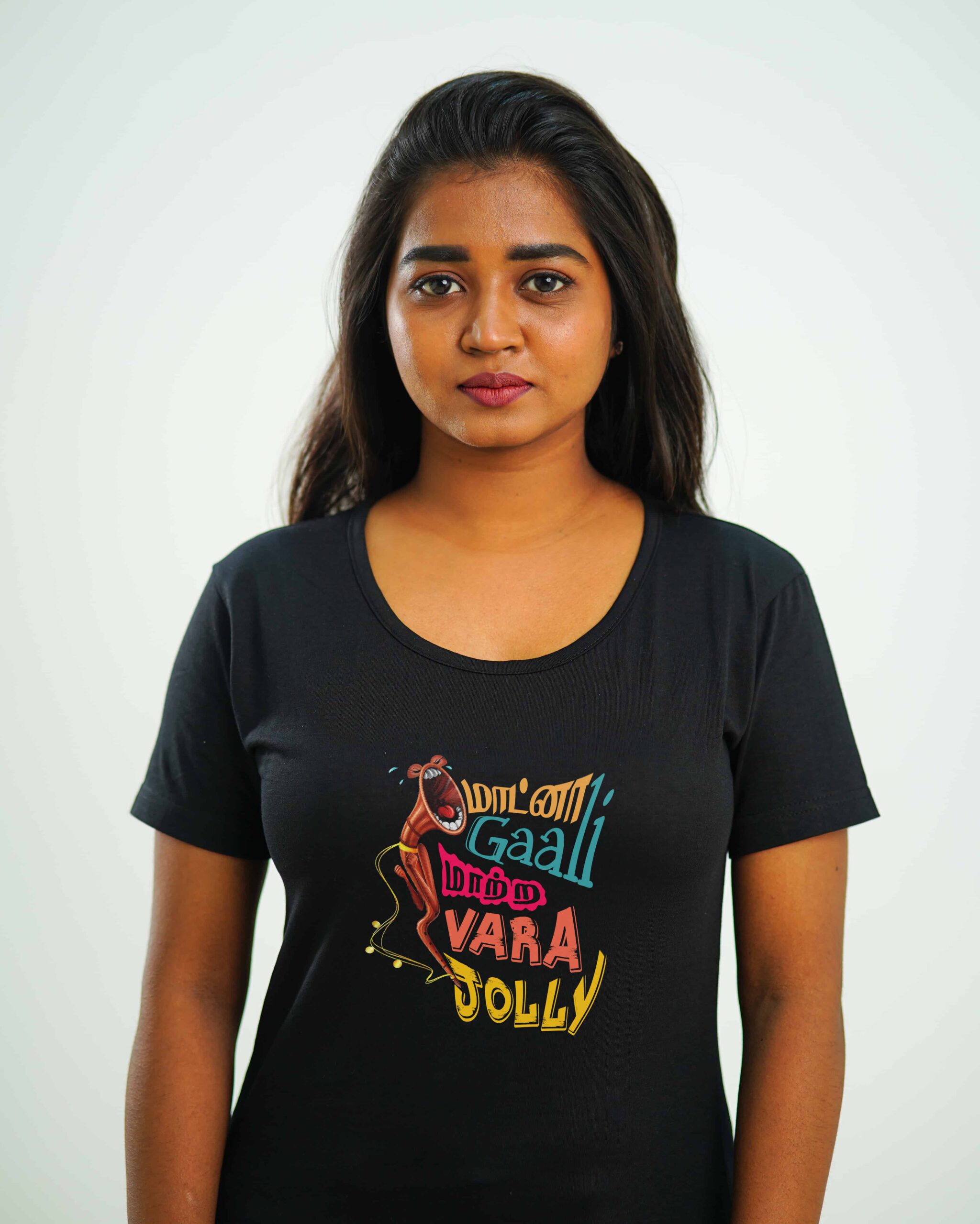 maatna gaali FEMALE BLACK TSHIRT 2