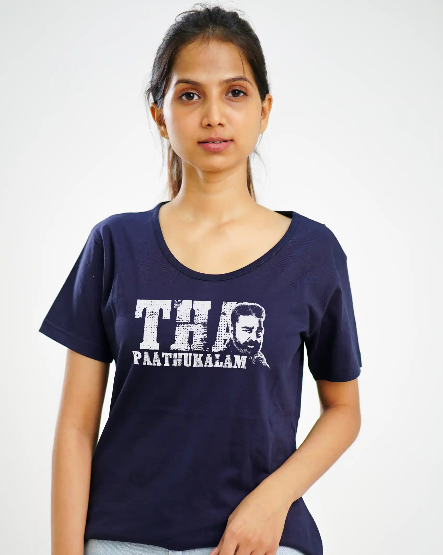 tha pathukalam female navy blueTSHIRT 1