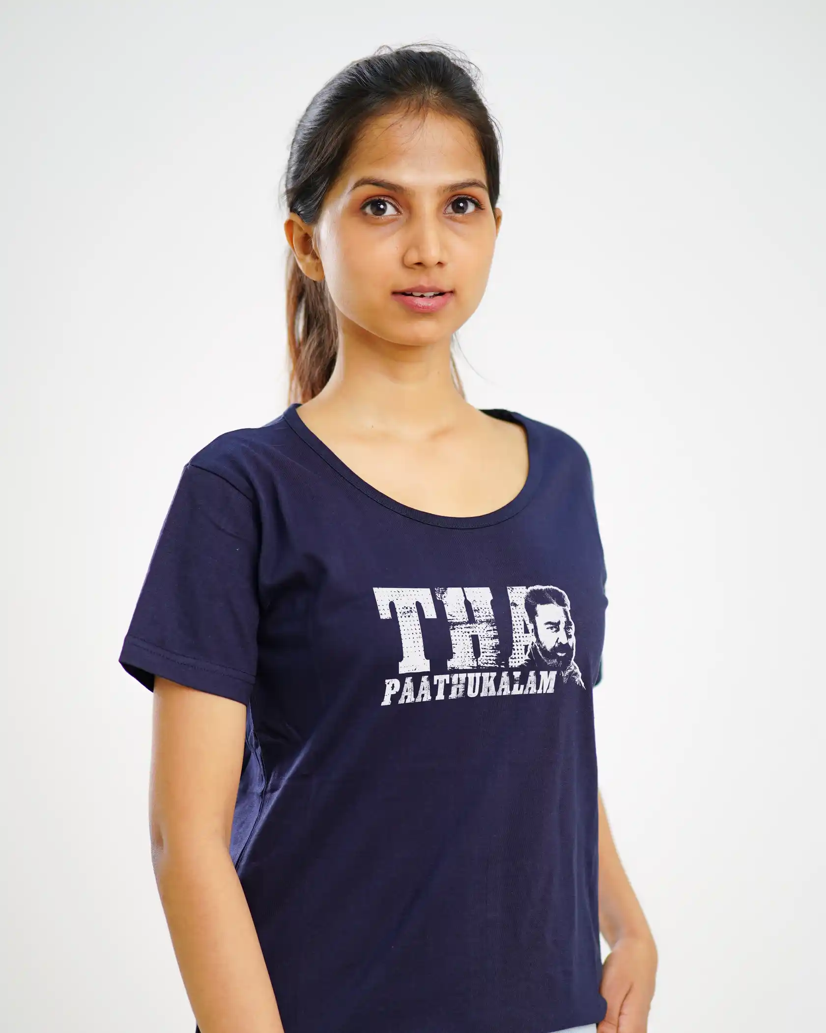 tha pathukalam female navy blueTSHIRT 2