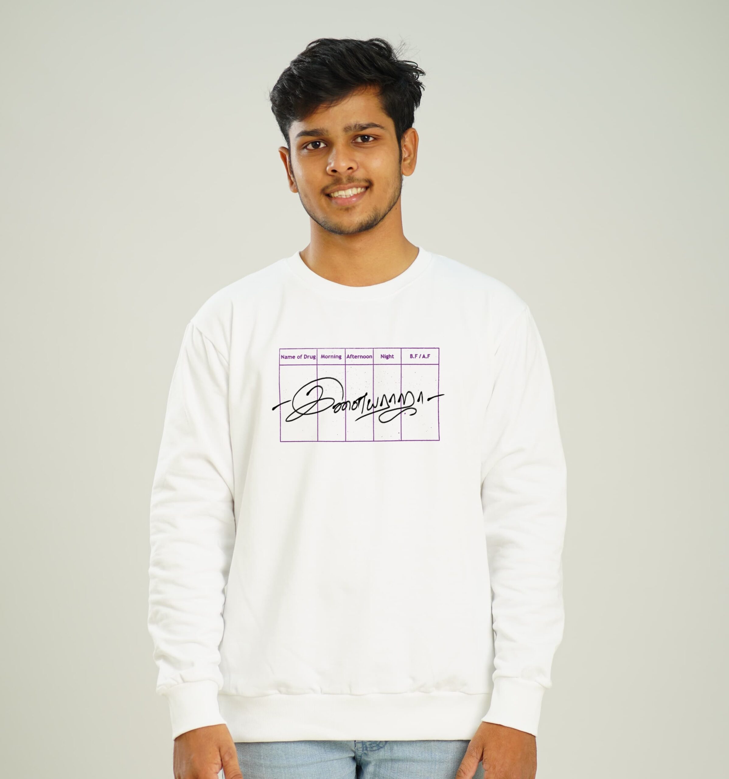 DAILY DOSE OF RAAJA White Sweatshirt men