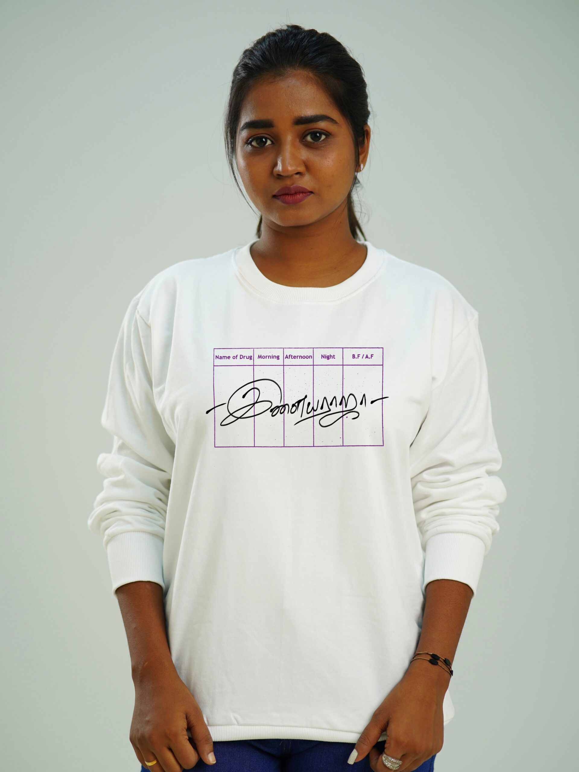 DAILY DOSE OF RAAJA White Sweatshirt