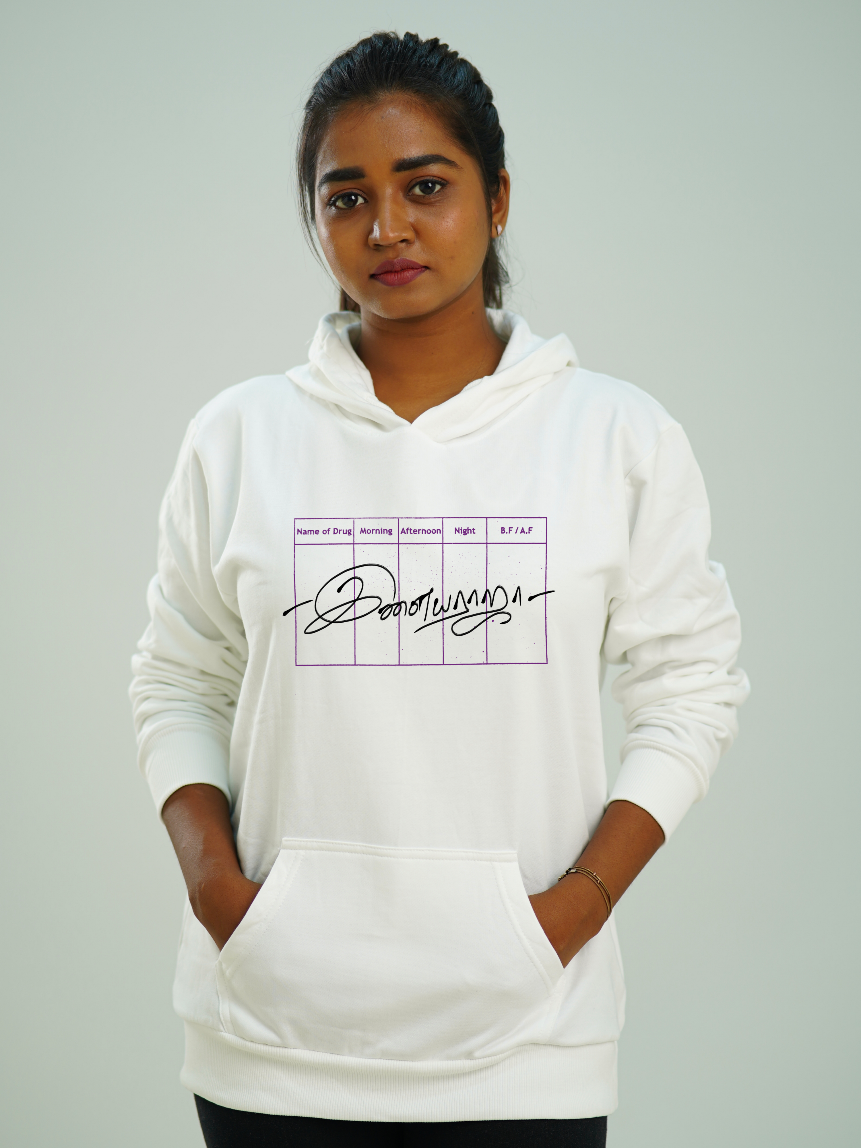 DAILY DOSE OF RAAJA White hoodie